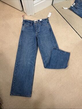 Denim Forum Straight Leg Women's Jeans - Medium Blue